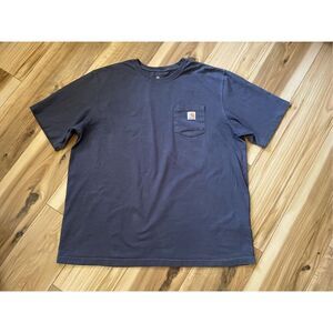 Sold🛍️Carhartt Men's Force Relaxed Fit Short-Sleeve Pocket  Grey T-Shirt 2XL